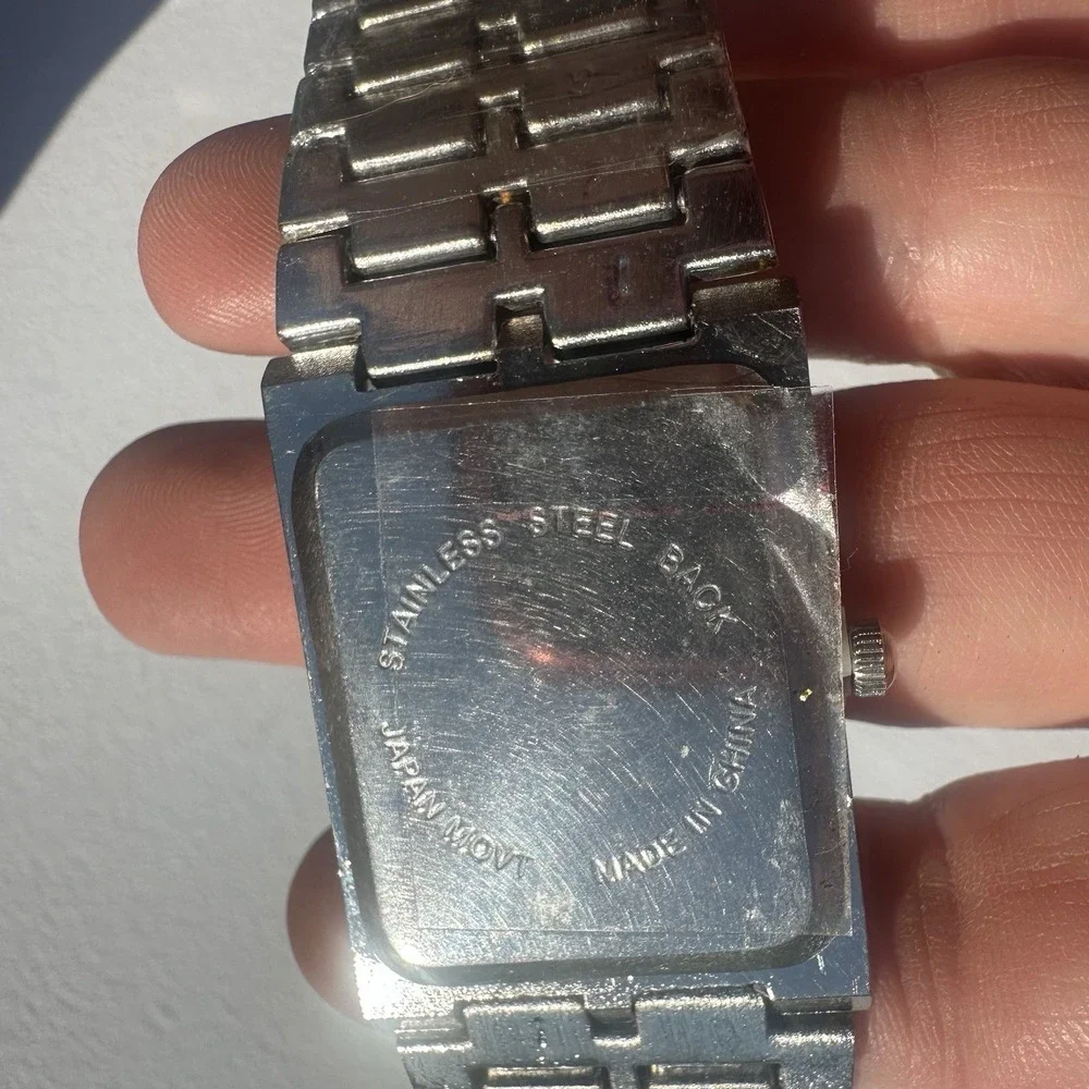 Jean Marc Japan Movt Wrist‎ Watch Black Face Quartz Numbers Shiny Needs Battery